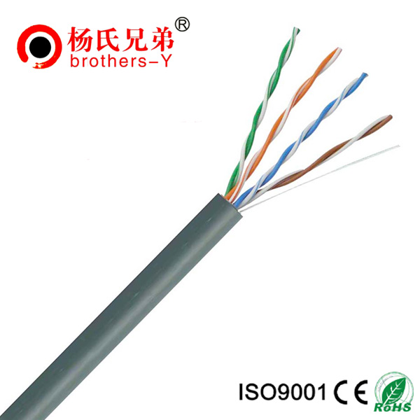 24awg 4pair copper PVC insulated cat5e cable 305m